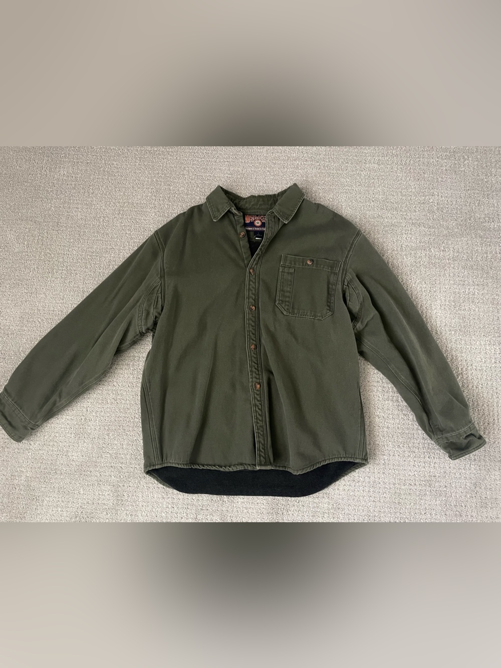Men's Olive Green Duluth Trading Co Barn Work Jacket L